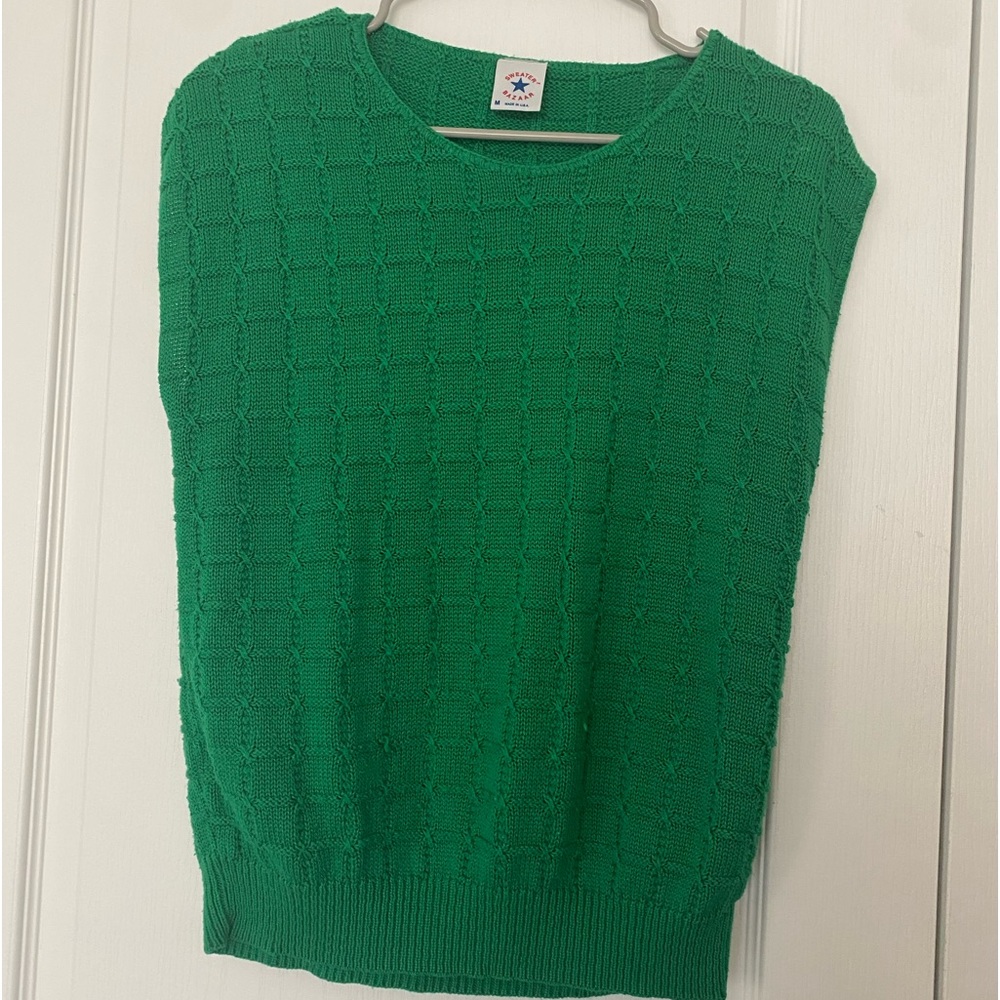 SWEATER BAZAR BRIGHT GREEN SWEATER VEST